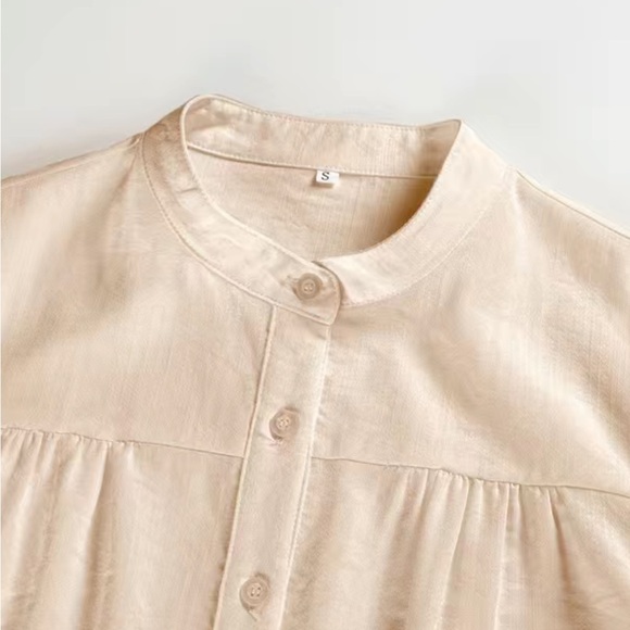 Boho shirred lantern sleeve blouse - Picture 11 of 15